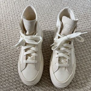 Converse Cream High-Top Sneakers